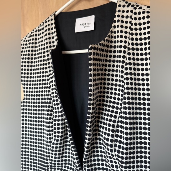 AKRIS PUNTO Dégradé Dot Dress Sz 10 Black/White - Picture 3 of 16